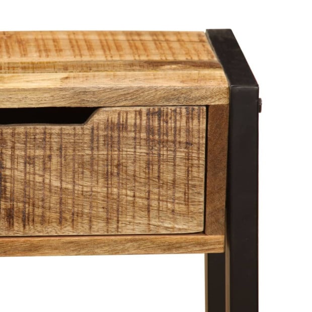 Sideboard With 3 Drawers 110x35x75 Cm Solid Mango Wood Image 7
