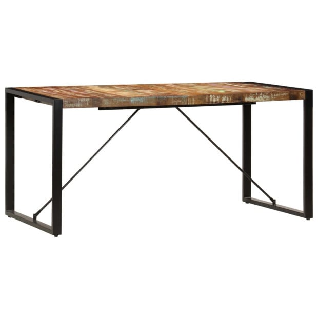Dining Table 160x80x75 Cm Solid Reclaimed Wood Image 3