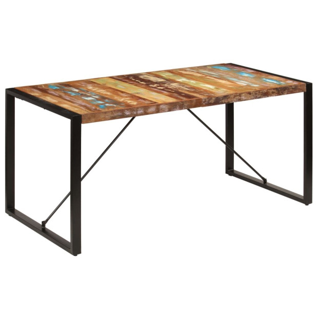 Dining Table 160x80x75 Cm Solid Reclaimed Wood Image 9