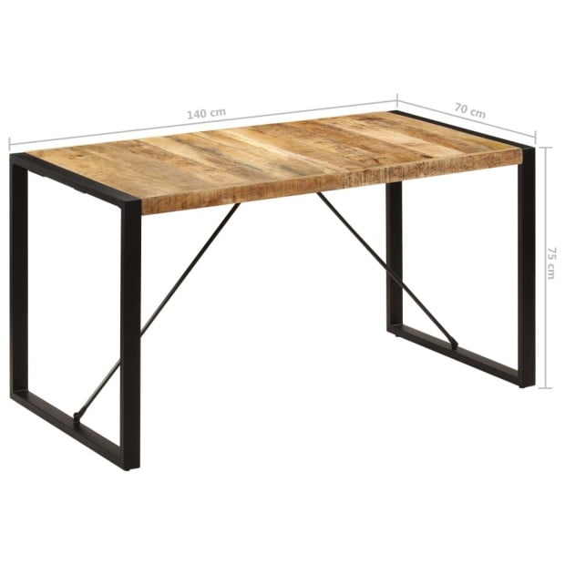 Dining Table 140x70x75 Cm Solid Mango Wood Image 8