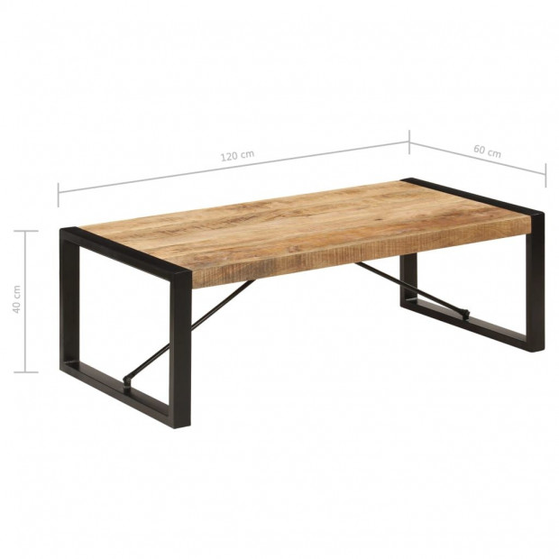Coffee Table 120x60x40 Cm Solid Mango Wood Image 6