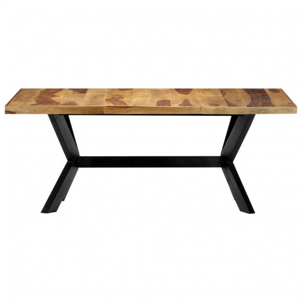 Dining Table 180x90x75 Cm Solid Sheesham Wood Image 2