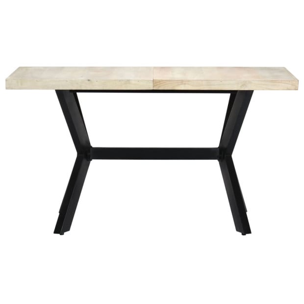 Dining Table 140x70x75 Cm Solid Bleached Mango Wood Image 2