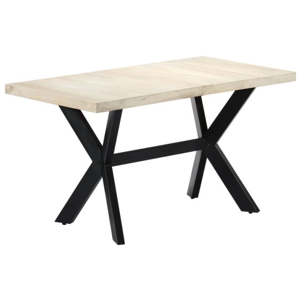 Dining Table 140x70x75 Cm Solid Bleached Mango Wood Image 11