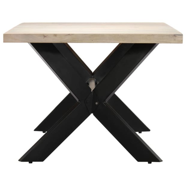 Dining Table 140x70x75 Cm Solid Bleached Mango Wood Image 3