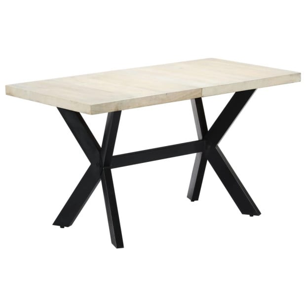 Dining Table 140x70x75 Cm Solid Bleached Mango Wood Image 9