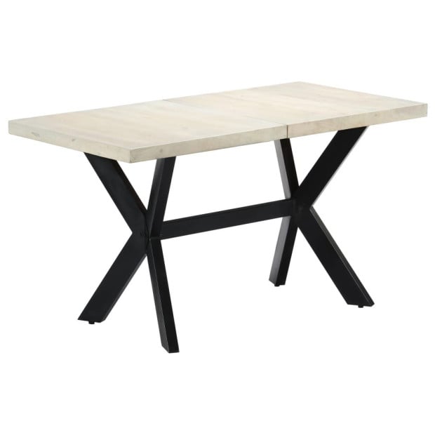 Dining Table 140x70x75 Cm Solid Bleached Mango Wood Image 10