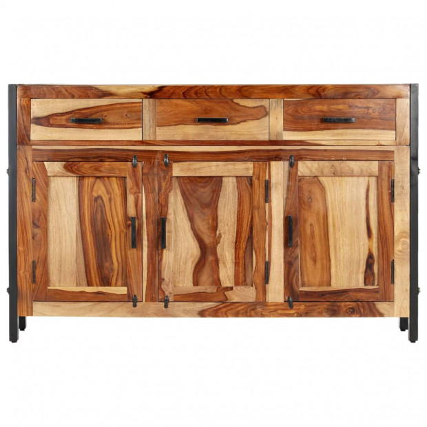 Sideboard 110x35x75 Cm Solid Sheesham Wood Image 2