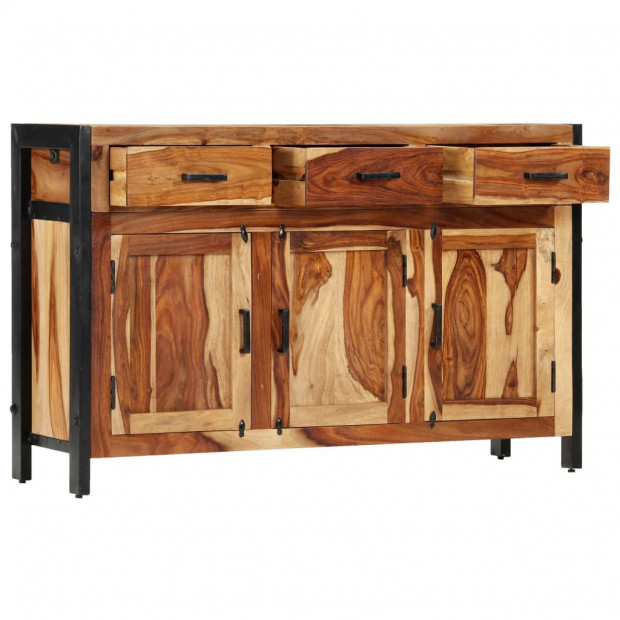 Sideboard 110x35x75 Cm Solid Sheesham Wood Image 3