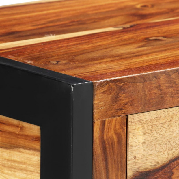 Sideboard 110x35x75 Cm Solid Sheesham Wood Image 6