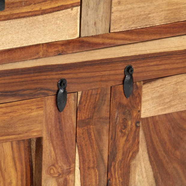 Sideboard 110x35x75 Cm Solid Sheesham Wood Image 9
