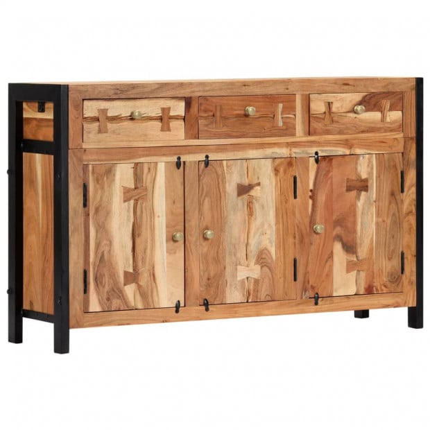 Sideboard 120x35x75 Cm Solid Acacia Wood Image 11