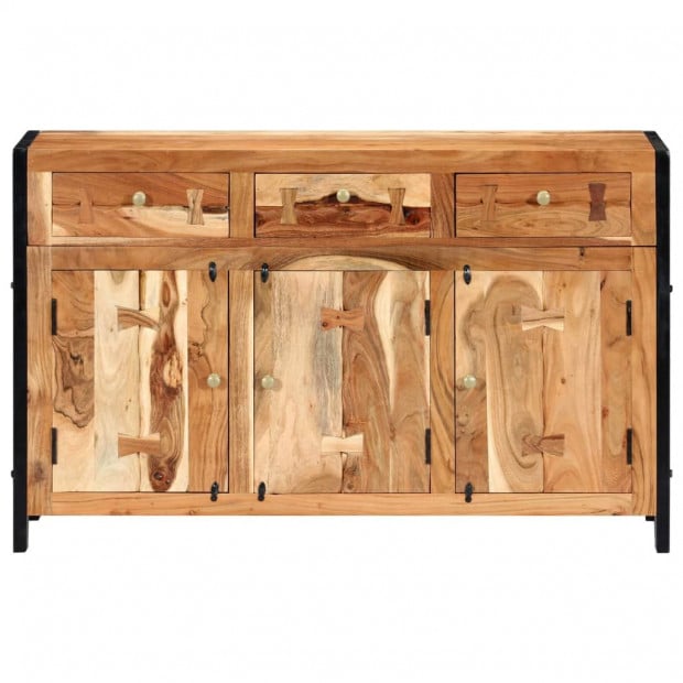 Sideboard 120x35x75 Cm Solid Acacia Wood Image 5