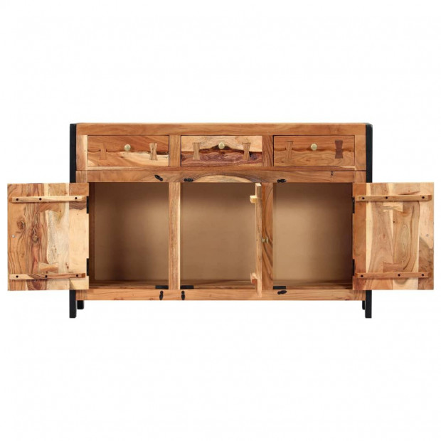 Sideboard 120x35x75 Cm Solid Acacia Wood Image 6