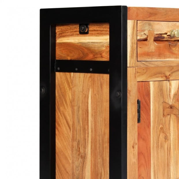 Sideboard 120x35x75 Cm Solid Acacia Wood Image 8