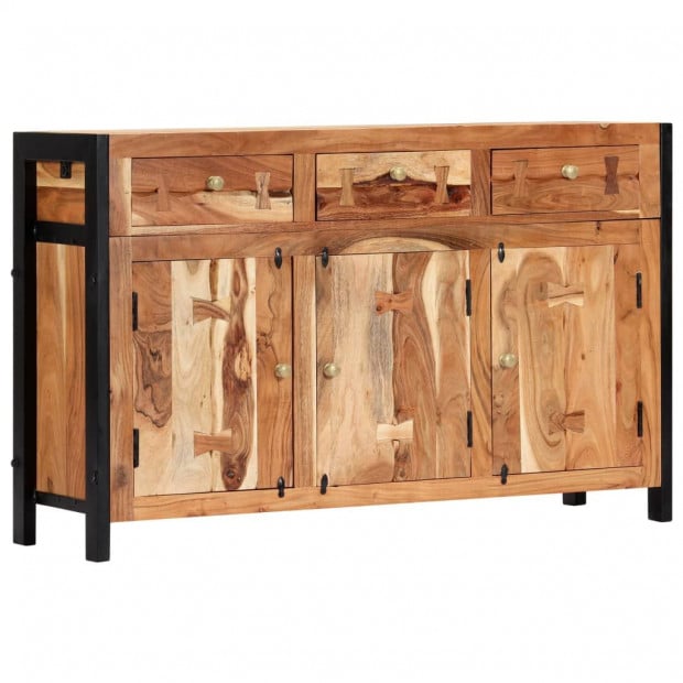Sideboard 120x35x75 Cm Solid Acacia Wood Image 10