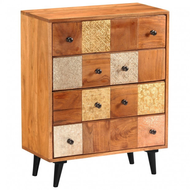 Chest Of Drawers 60x30x75 Cm Solid Acacia Wood Image 11