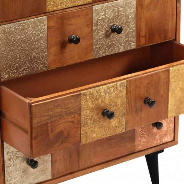 Chest Of Drawers 60x30x75 Cm Solid Acacia Wood Image 5