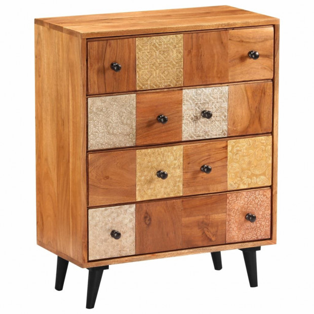 Chest Of Drawers 60x30x75 Cm Solid Acacia Wood Image 9