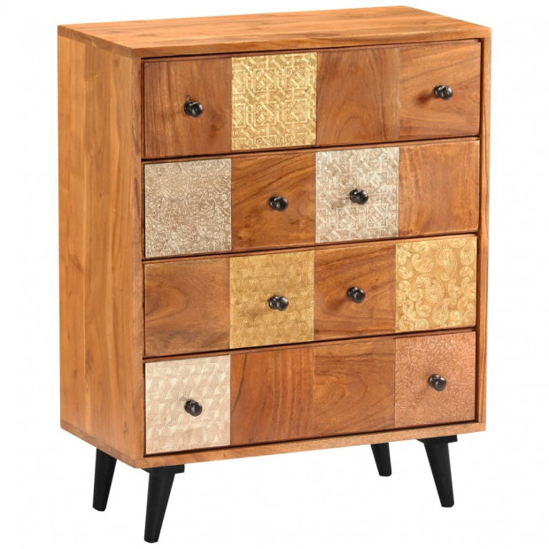Chest Of Drawers 60x30x75 Cm Solid Acacia Wood Image 10