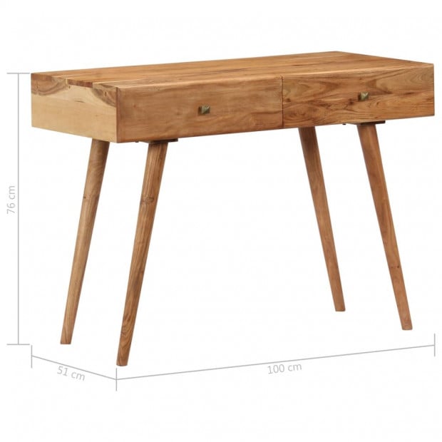 Desk 100x51x76 Cm Solid Acacia Wood Image 8