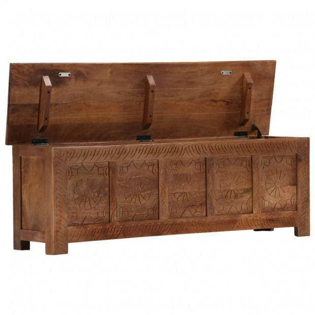 Storage Box 120x30x40 Cm Solid Mango Wood Image 6