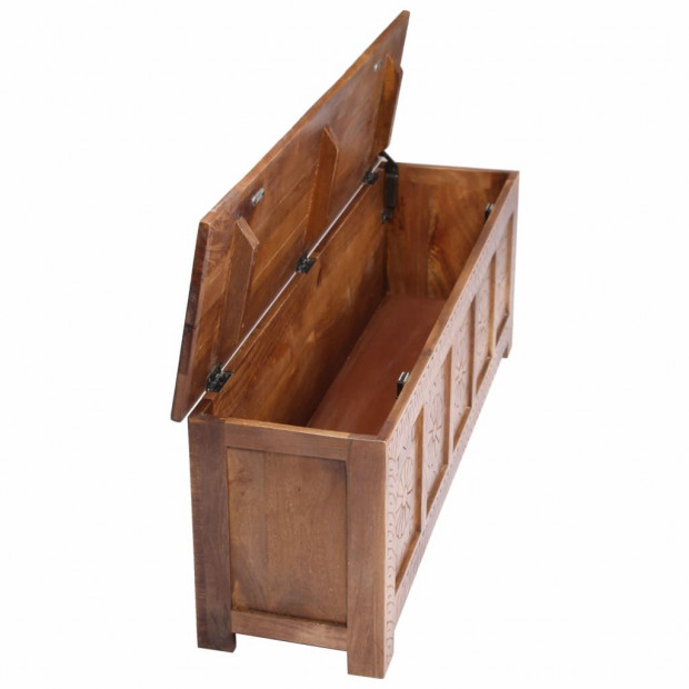 Storage Box 120x30x40 Cm Solid Mango Wood Image 7