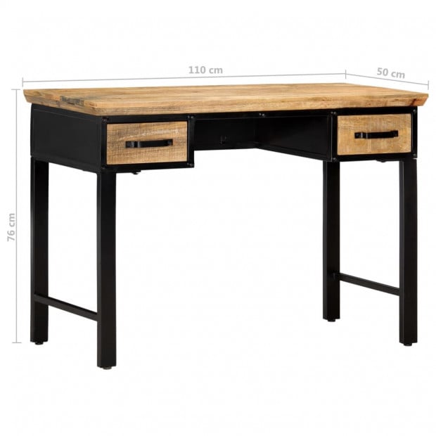 Writing Table 110x50x76 Cm Solid Mango Wood Image 7