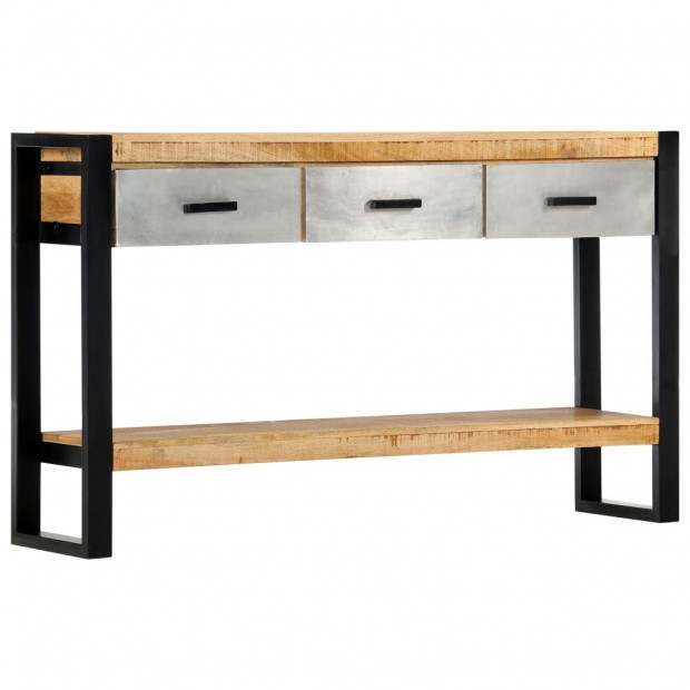 Console Table 130x30x76 Cm Solid Mango Wood Image 11