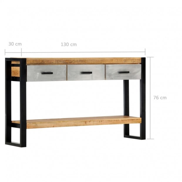 Console Table 130x30x76 Cm Solid Mango Wood Image 8