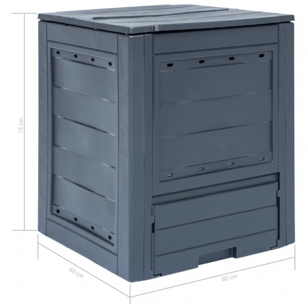 Garden Composter Grey 60x60x73 Cm 260 L Image 7