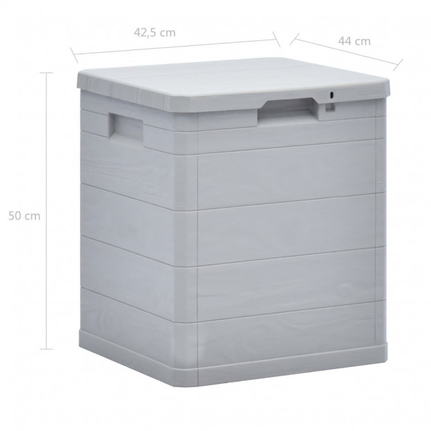 Garden Storage Box 90 L Light Grey Image 7