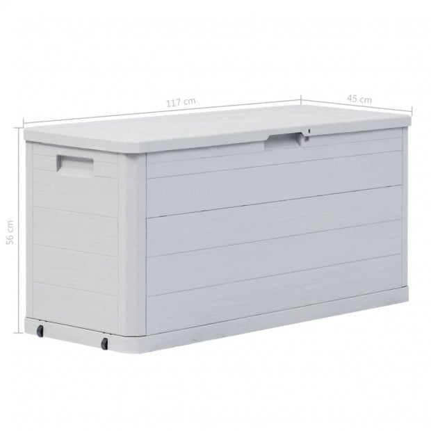 Garden Storage Box 280 L Light Grey Image 10