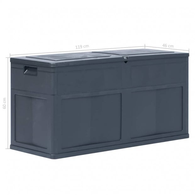 Garden Storage Box 320 L Black Image 9