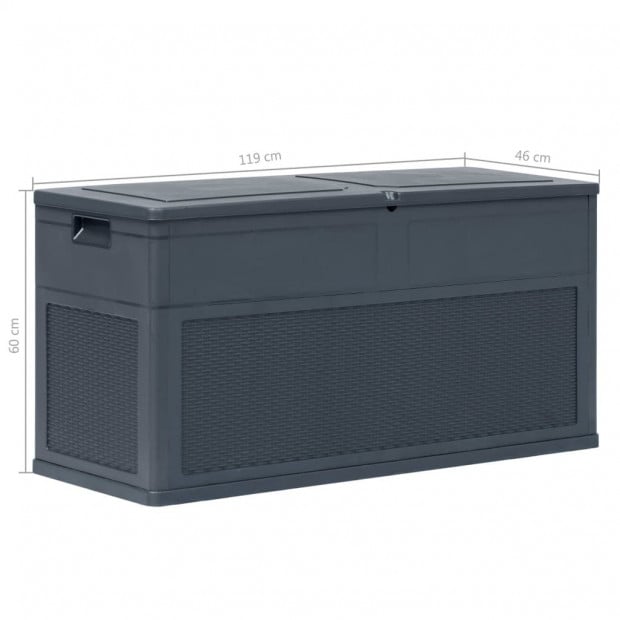 Garden Storage Box 320 L Anthracite Image 9