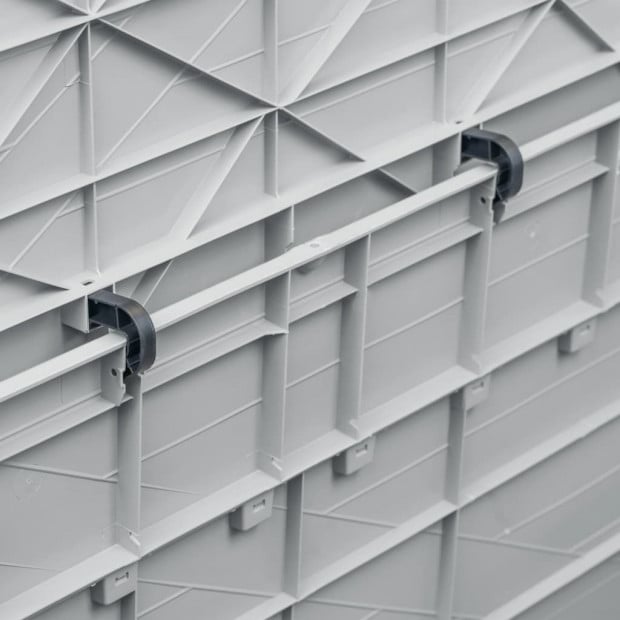 Garden Storage Box 420 L Light Grey Image 2