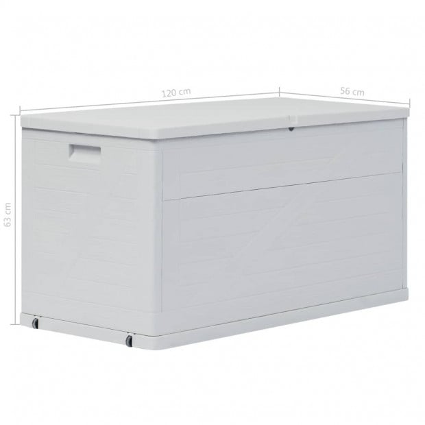 Garden Storage Box 420 L Light Grey Image 10