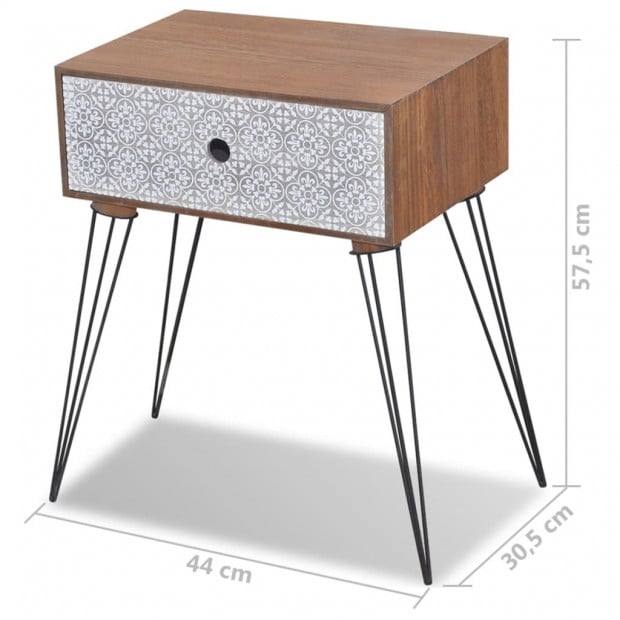 Nightstands With Drawer 2 Pcs Brown Image 7