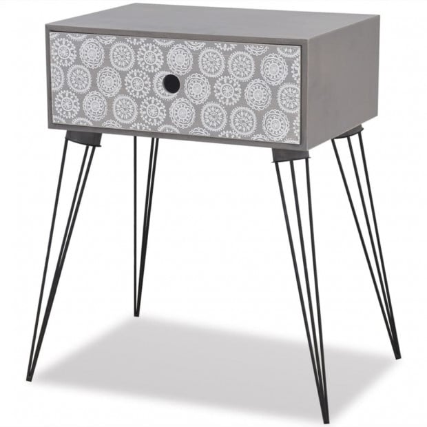 Nightstands With Drawer 2 Pcs Grey Image 4