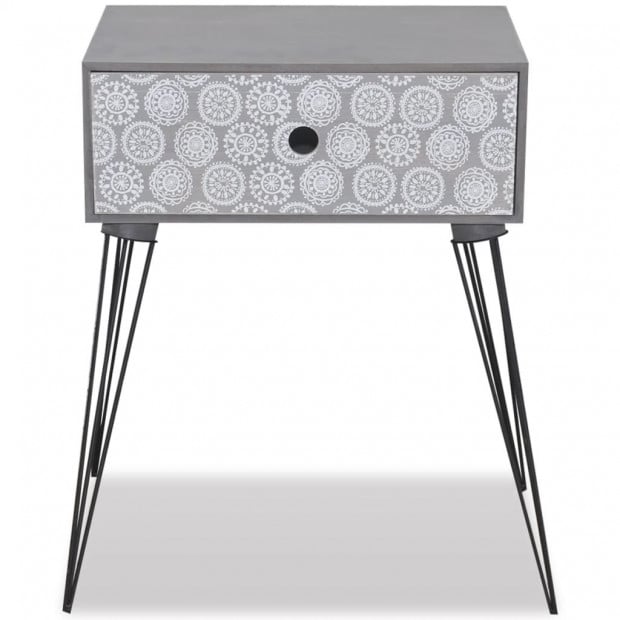 Nightstands With Drawer 2 Pcs Grey Image 5