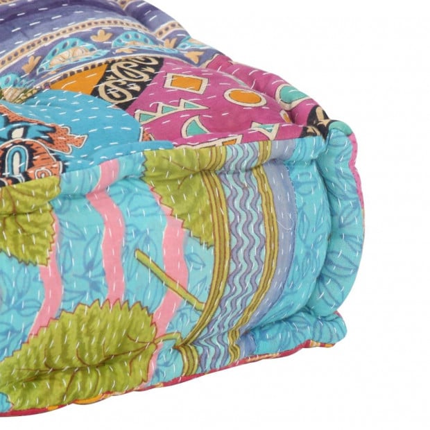 Pallet Sofa Cushion Multicolour Fabric Patchwork Image 3
