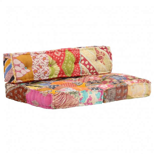 Pallet Sofa Cushion Multicolour Fabric Patchwork Image 10