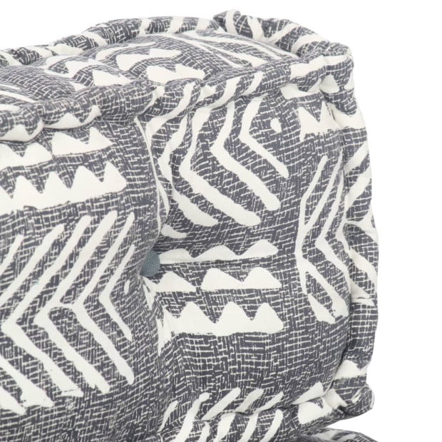 Pouffe Grey Stripe Fabric Image 3