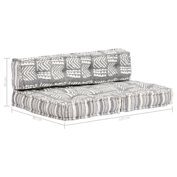 Pouffe Grey Stripe Fabric Image 5