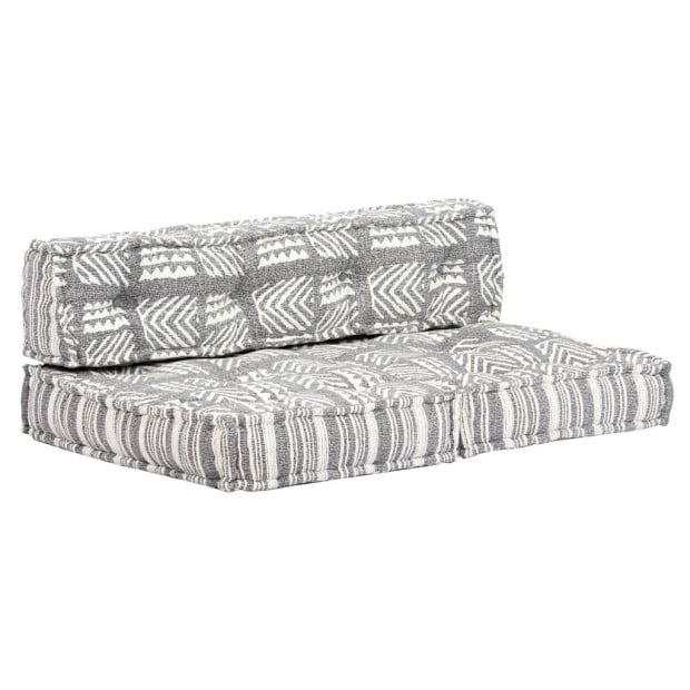 Pouffe Grey Stripe Fabric Image 6