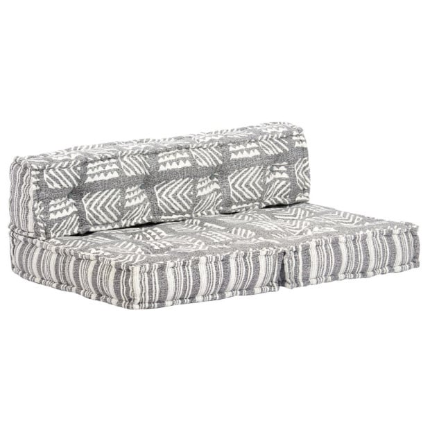 Pouffe Grey Stripe Fabric Image 7