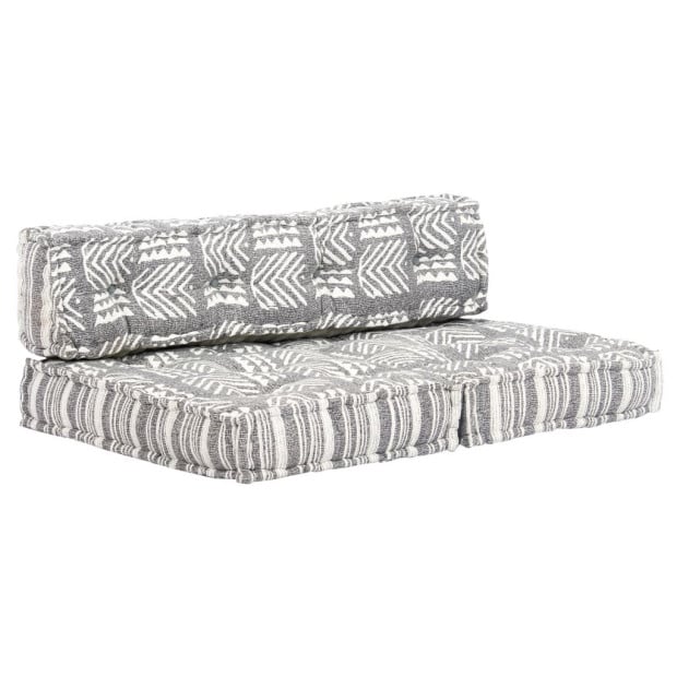 Pouffe Grey Stripe Fabric Image 8
