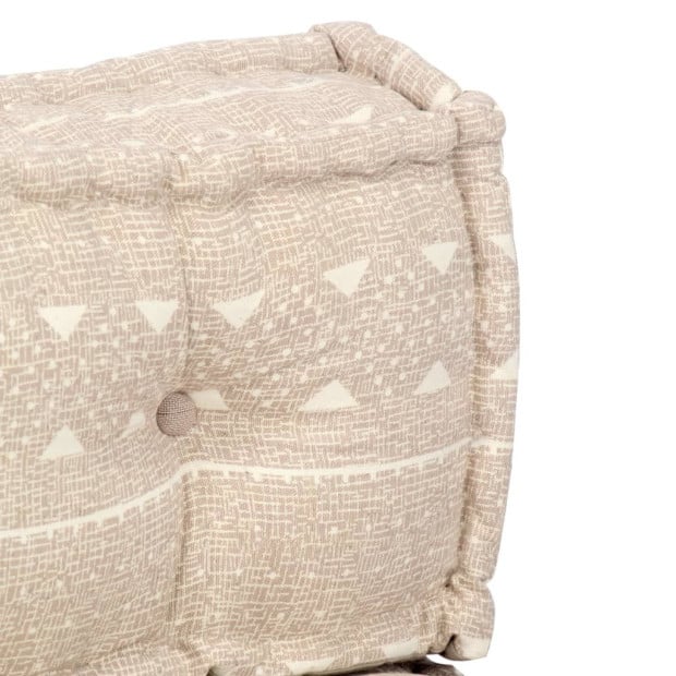 Pouffe Beige Fabric Image 3