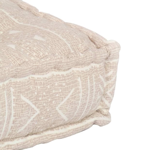 Pouffe Beige Fabric Image 4