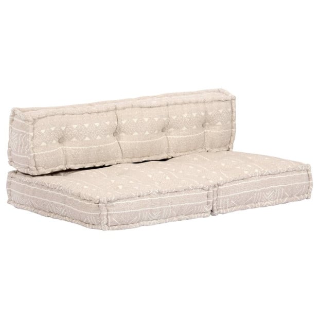 Pouffe Beige Fabric Image 5